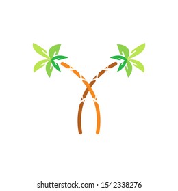Palm tree logo template vector icon design
