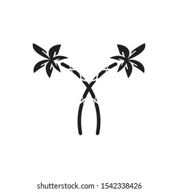 Palm tree logo template vector icon design