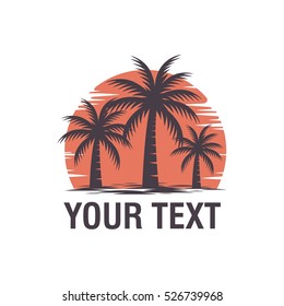Palm tree logo vector