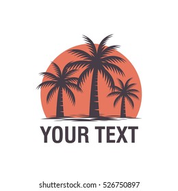 Palm tree logo vector