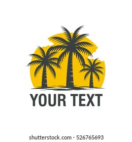 Palm tree logo vector