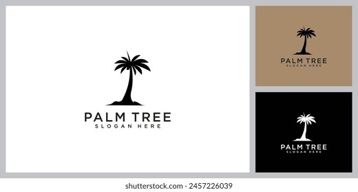 Plantilla de diseño de Vector con logotipo de palm tree