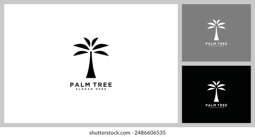 palm tree logo vector design template