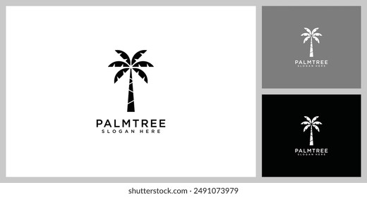 palm tree logo vector design template