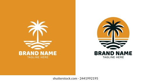 Palm tree logo in vector format.