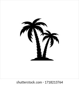 Palm tree logo vector icon illustration