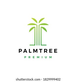 palm tree logo vector icon illustration