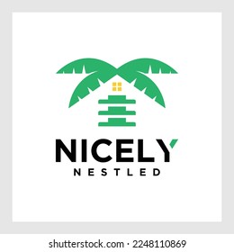 icono del logotipo de la palmera