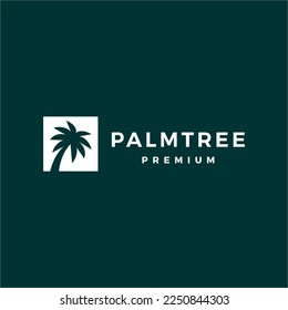 palm tree logo vector icon illustration