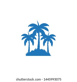 Palm tree logo Vector illustration design