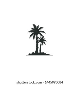 Palm tree logo Vector illustration design