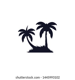 Palm tree logo Vector illustration design