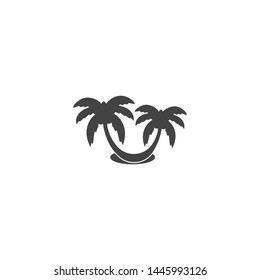 Palm tree logo Vector illustration design
