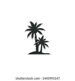 Palm tree logo Vector illustration design