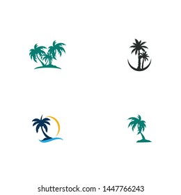 Palm tree logo vector illustration design