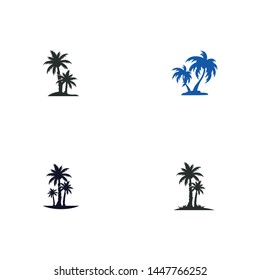 Palm tree logo vector illustration design