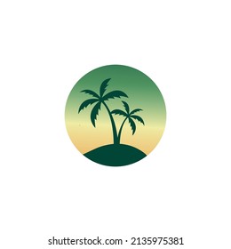diseño de imagen vectorial del logotipo de la palmera