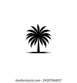 Palm Tree Logo Vector On white background