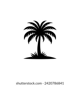 Palm Tree Logo Vector On white background