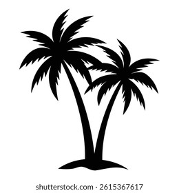 Palm Tree Minimal Vector Silhouette.