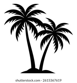 Palm Tree Minimal Vector Silhouette.