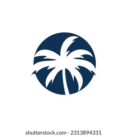 Palm tree con diseño de logotipo de concepto abstracto moderno
