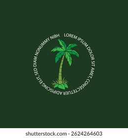 palm tree nature aesthetic drawing illustration digital art
