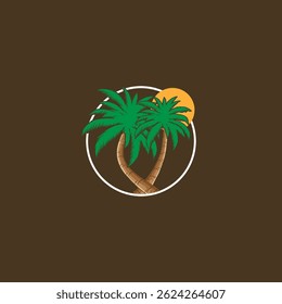 palm tree nature aesthetic drawing illustration digital art
