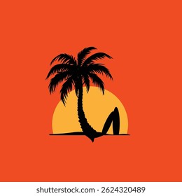 palm tree nature aesthetic drawing illustration digital art
