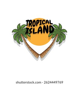 palm tree nature aesthetic drawing illustration digital art
