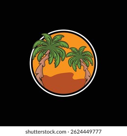 palm tree nature aesthetic drawing illustration digital art