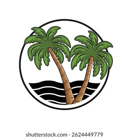 palm tree nature aesthetic drawing illustration digital art