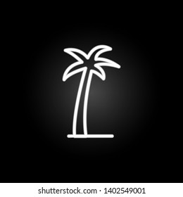 Palm tree neon icon. Elements of summer set. Simple icon for websites, web design, mobile app, info graphics