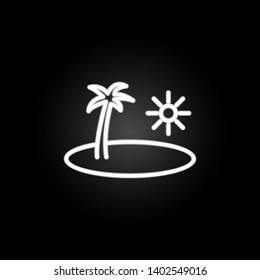 Palm tree neon icon. Elements of summer set. Simple icon for websites, web design, mobile app, info graphics