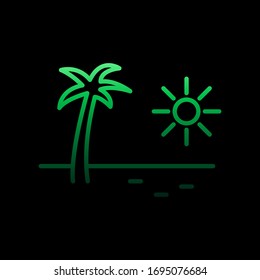 Palm tree nolan icon. Simple thin line, outline vector of Summer icons for ui and ux, website or mobile application