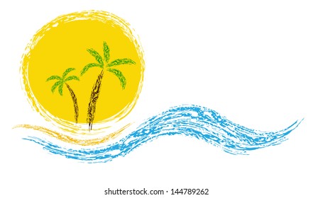 palm tree on the beach