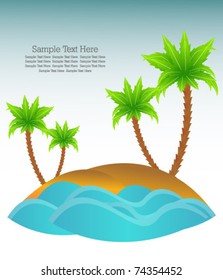 palm tree on beach