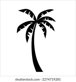 Árbol de palma en fondo aislado - imagen vectorial