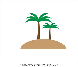Palmera en una isla aislada