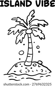 palm tree small island