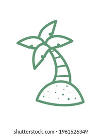 Palmenbaum auf weißem Hintergrund