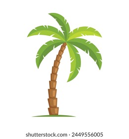 Palm Tree on White Background. Vector illustration