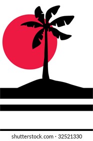 palm tree on white background