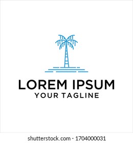 Palm tree outline icon. linear style sign for mobile concept and web design. Coco palm simple line vector icon. Symbol, logo illustration. Pixel perfect vector graphics