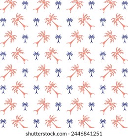 Palm tree outstanding trendy multicolor repeating pattern vector illustration design