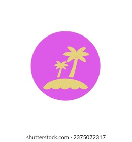 Palm tree in the paradise
