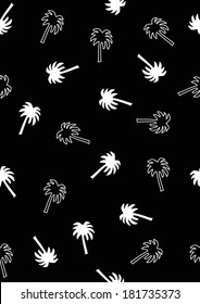 Palm tree pattern in black color