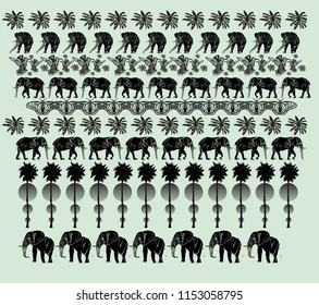 palm tree pattern graphic design vector art