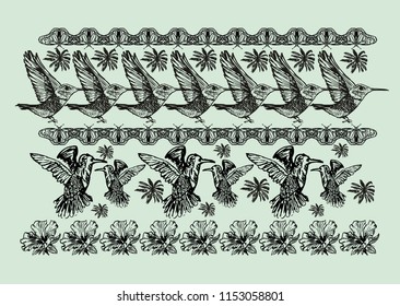 palm tree pattern graphic design vector art