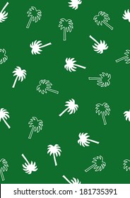 Palm tree pattern in green color